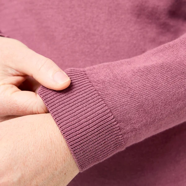 Pull de golf 100% coton col V femme, MW100 violet grisé