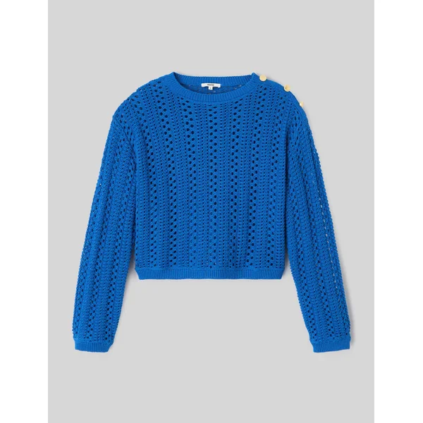 Pull en crochet Bleu foncé