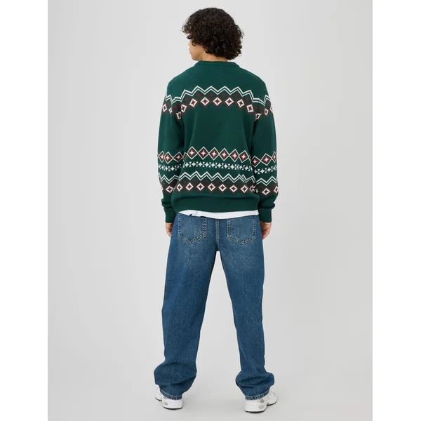 Pull jacquard Vert