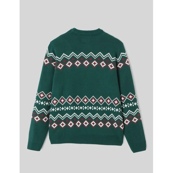 Pull jacquard Vert