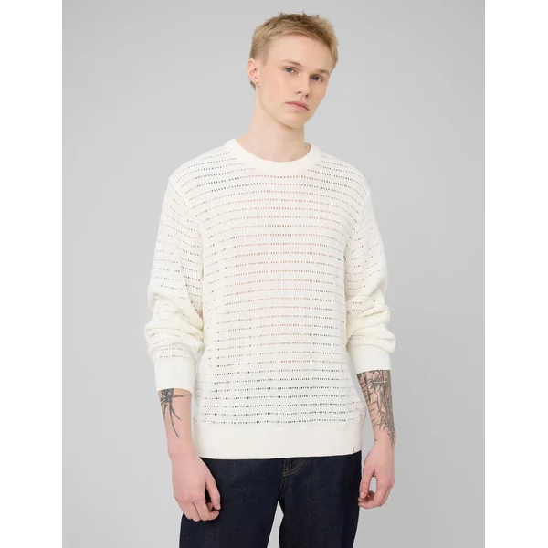 Pull maille fantaisie Blanc écru