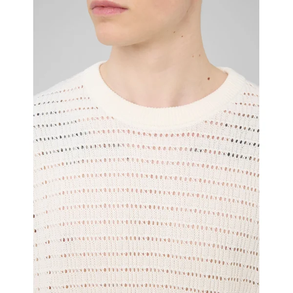 Pull maille fantaisie Blanc écru