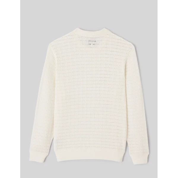 Pull maille fantaisie Blanc écru