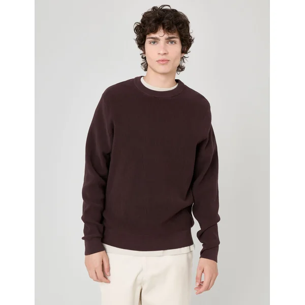 Pull maille fantaisie Marron foncée