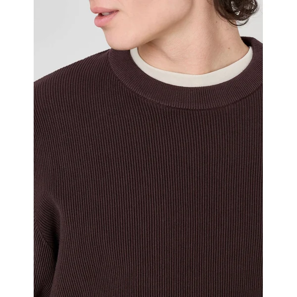 Pull maille fantaisie Marron foncée