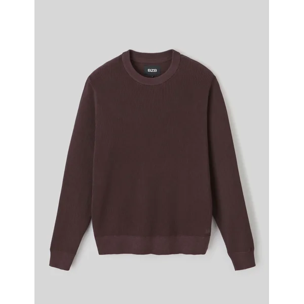Pull maille fantaisie Marron foncée