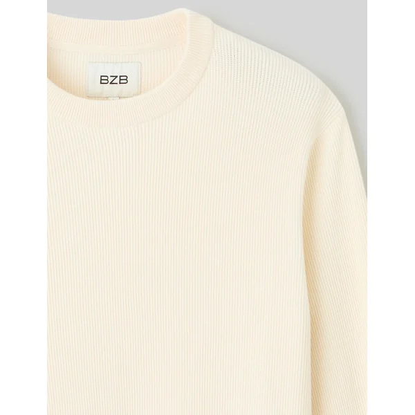 Pull maille fantaisie Naturel