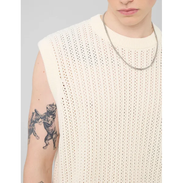 Pull maille fantaisie Naturel