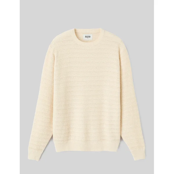 Pull maille fantaisie Naturel