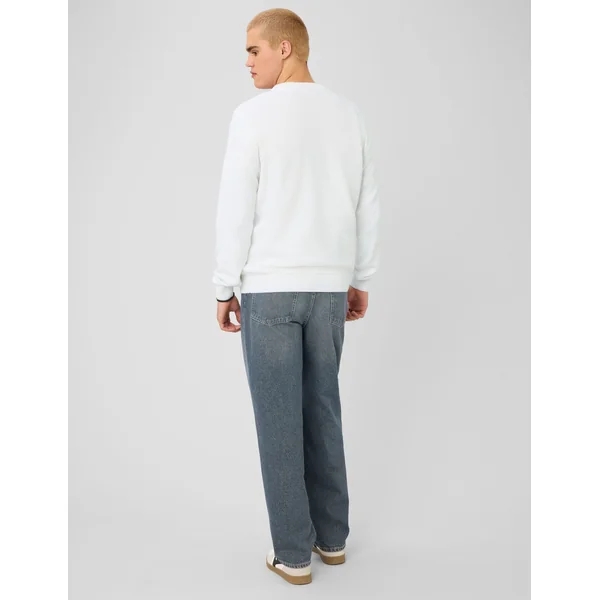 Pull matière fantaisie Blanc