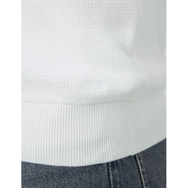 Pull matière fantaisie Blanc