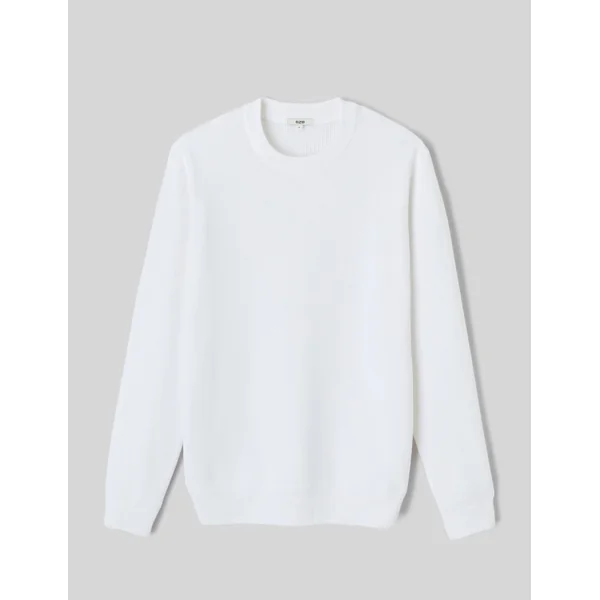 Pull matière fantaisie Blanc