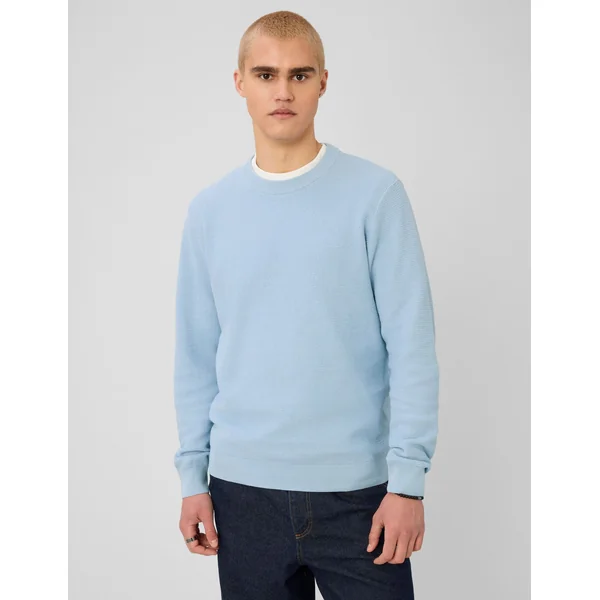 Pull matière fantaisie Bleu clair