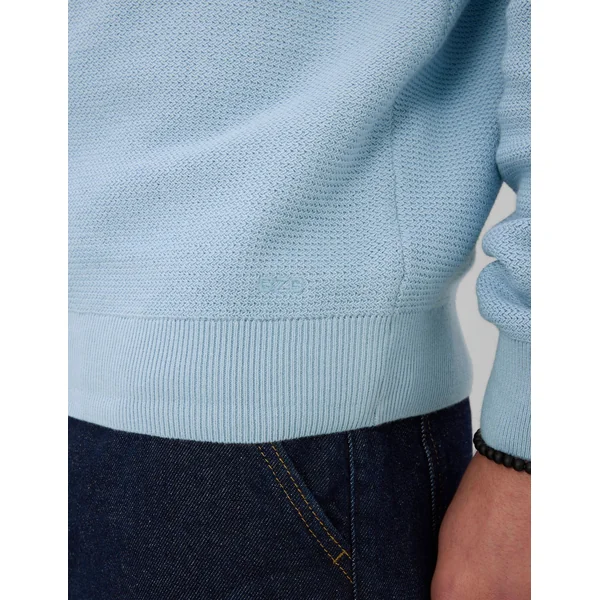 Pull matière fantaisie Bleu clair