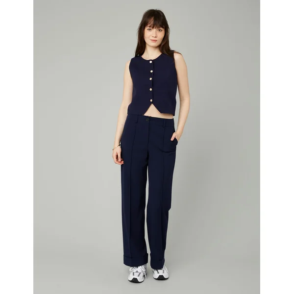 Pull milano boutonné Bleu foncé