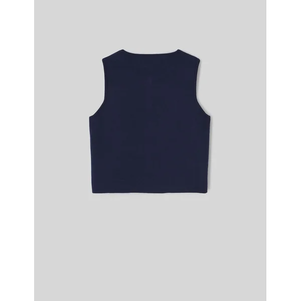 Pull milano boutonné Bleu foncé
