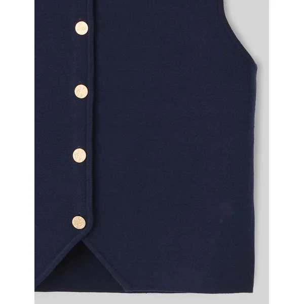 Pull milano boutonné Bleu foncé