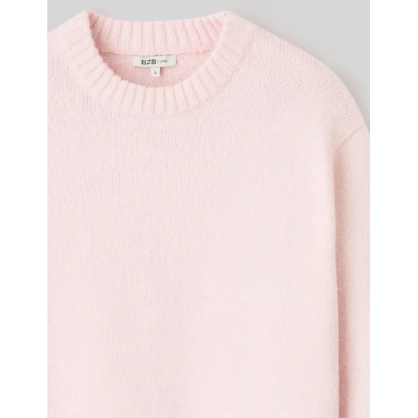 Pull mouliné Rose