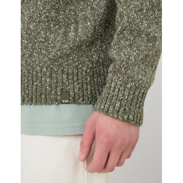 Pull mouliné Vert kaki