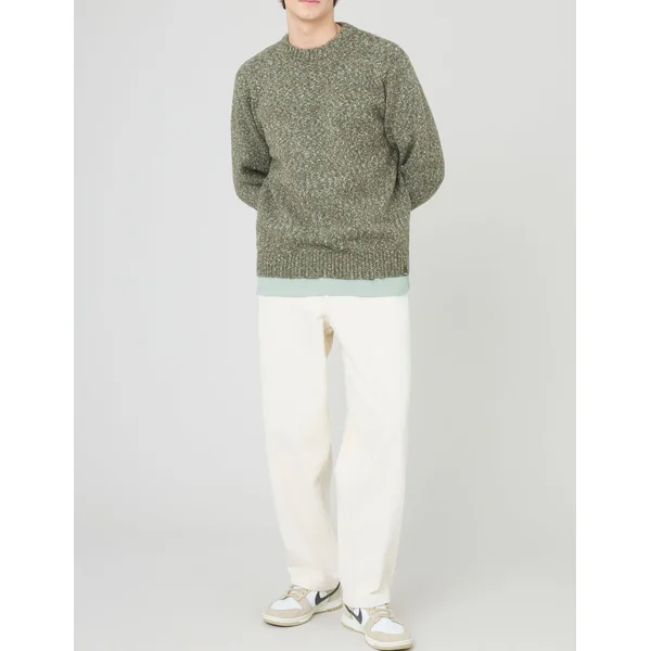Pull mouliné Vert kaki