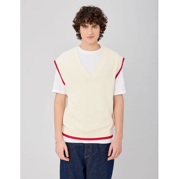 Pull sans manche Naturel