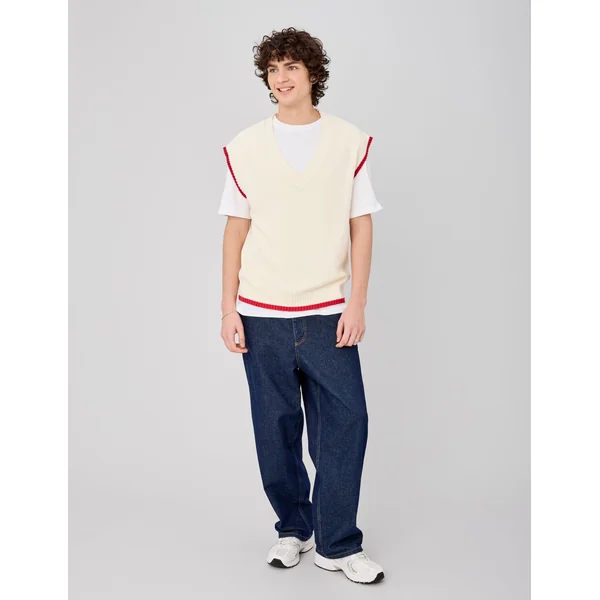 Pull sans manche Naturel