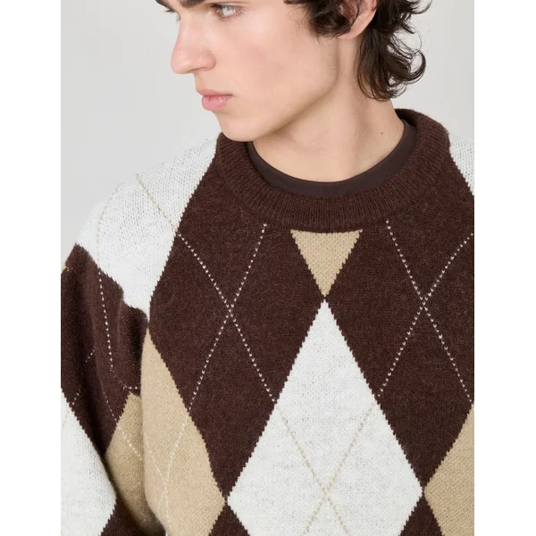 Pull à motif losange Multicolore