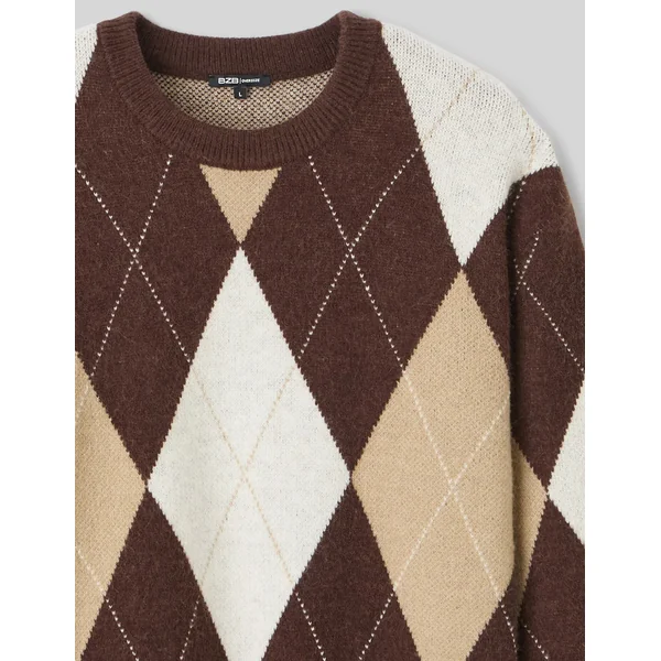 Pull à motif losange Multicolore