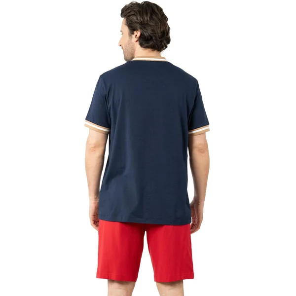 Pyjama court col ouvert homme Casual Eminence multicolore en coton Eminence