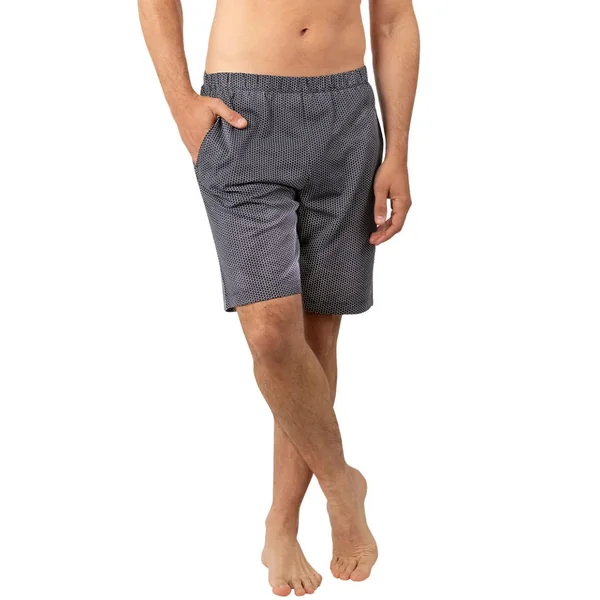 Pyjama court col V homme Business Eminence bleu en coton Eminence