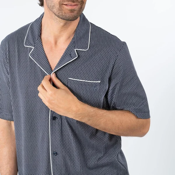 Pyjama court ouvert homme Business Eminence en coton Eminence