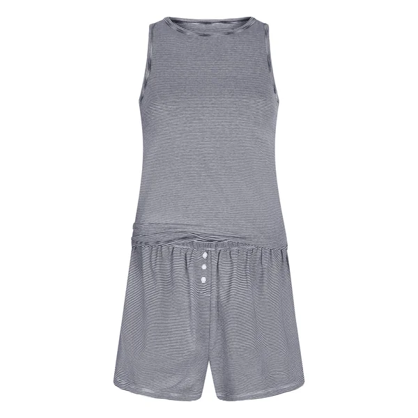 Pyjama Débardeur en Jersey - Bleu