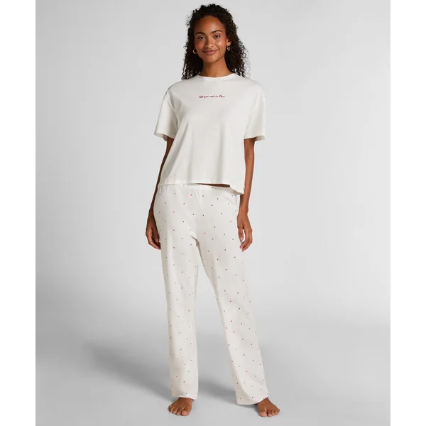 Pyjama en coton imprimé - Blanc