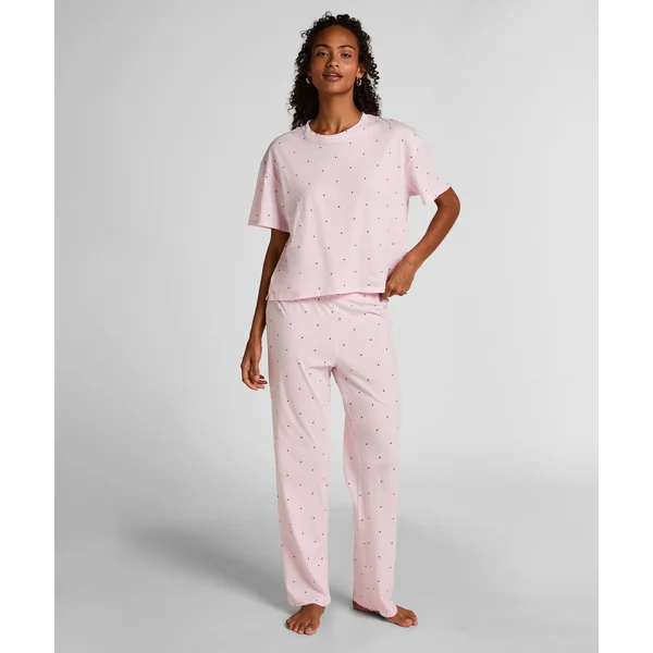Pyjama en coton imprimé - Rose