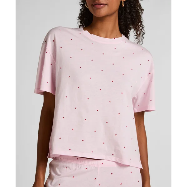 Pyjama en coton imprimé - Rose