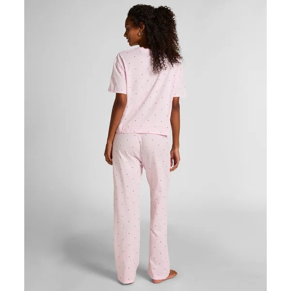 Pyjama en coton imprimé - Rose