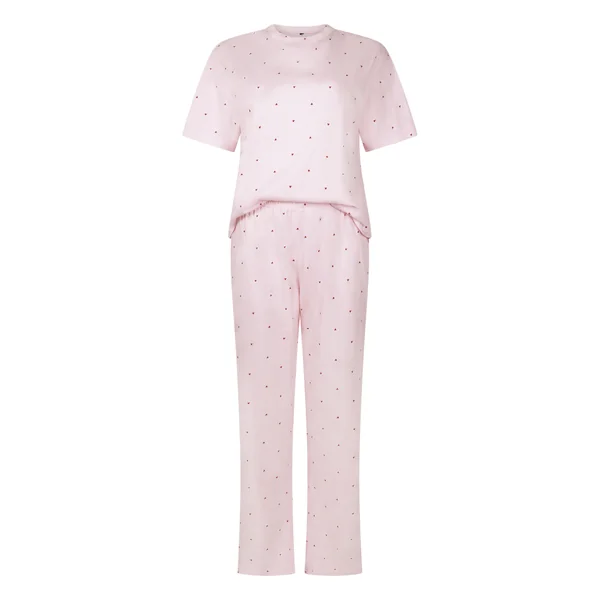 Pyjama en coton imprimé - Rose