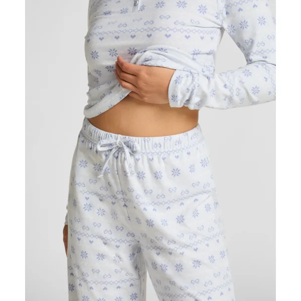 Pyjama en jersey Fairisle - Bleu