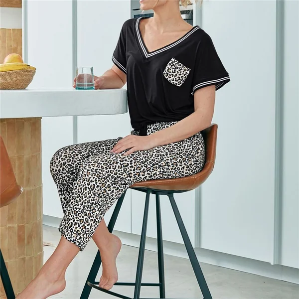 Pyjama femme Mayalong - noir Becquet