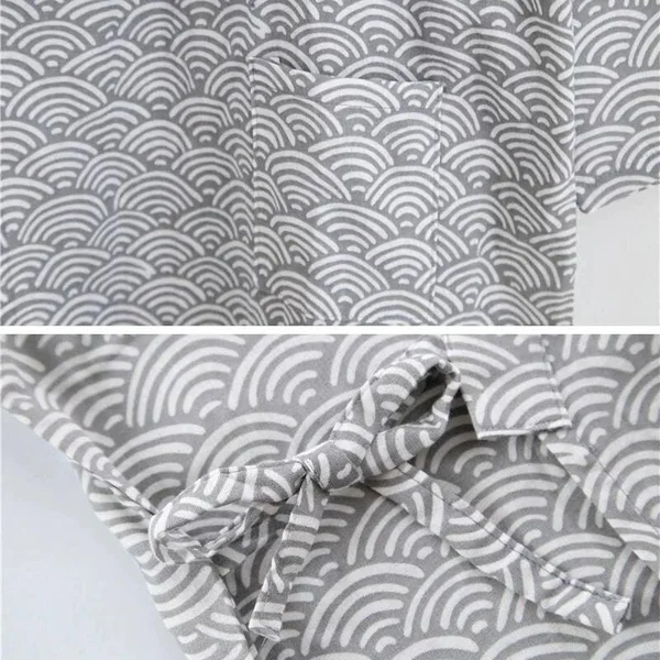 Pyjama Kimono Japonais Vagues