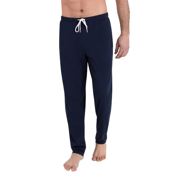 Pyjama long col rond Rayures Waves Athena bleu en coton Athéna