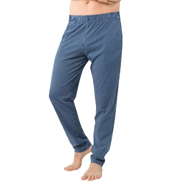 Pyjama long col V homme Coton Bio Eminence bleu Eminence