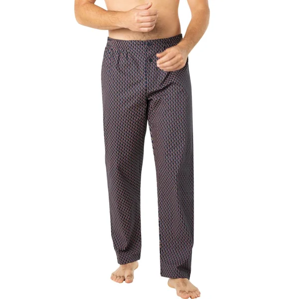 Pyjama long ouvert homme Popeline Eminence bleu en coton Eminence