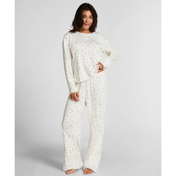 Pyjama Pant Loose Pointelle - Blanc