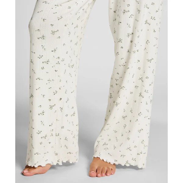 Pyjama Pant Loose Pointelle - Blanc