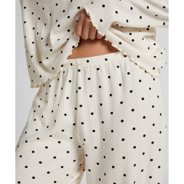 Pyjama Pant Loose Pointelle - Blanc