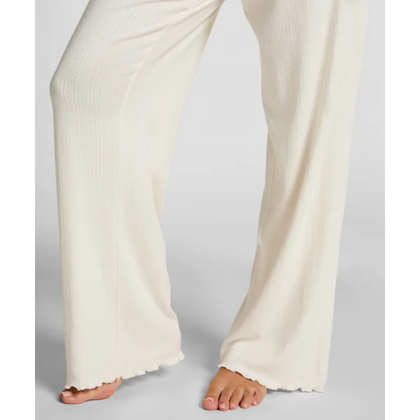 Pyjama Pant Loose Pointelle - Blanc