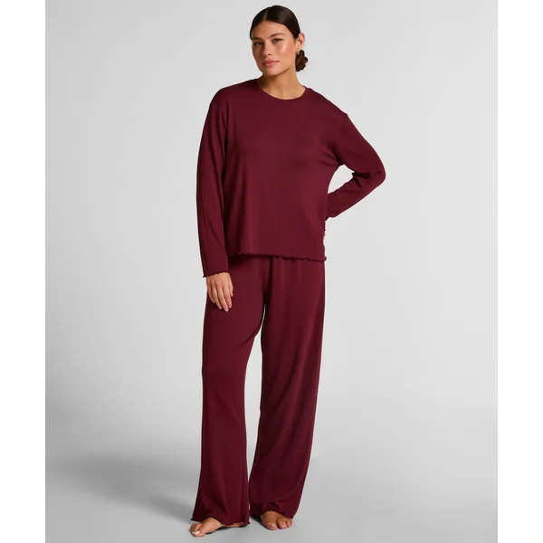 Pyjama Pant Loose Pointelle - Rouge