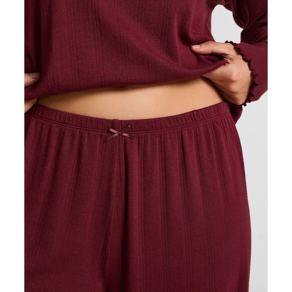 Pyjama Pant Loose Pointelle - Rouge