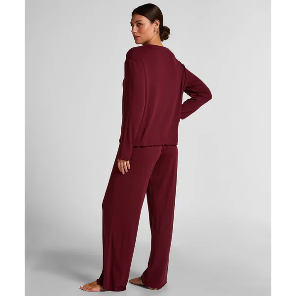 Pyjama Pant Loose Pointelle - Rouge